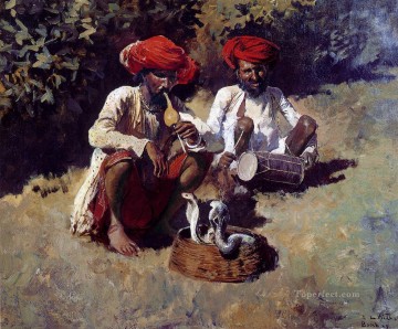  Persian Canvas - The Snake Charmers Bombay Persian Egyptian Indian Edwin Lord Weeks